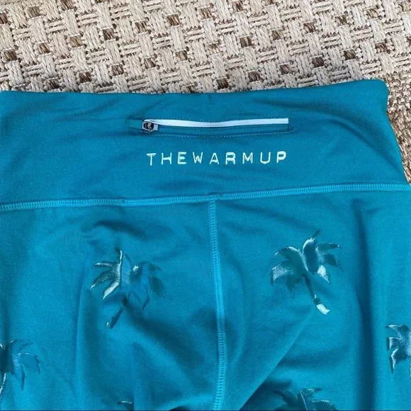 Jessica Simpson Teal Palm Tree Leggings - Picture 4 of 4